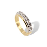 Anello veretta da donna in oro giallo 18 kt con diamanti naturali 0.15 ct G VS – Idee Preziose dal 1987 - IP.AK18M/15D